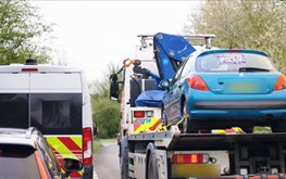 Uninsured Car On Low Loader Being Towed Away 1 800Px